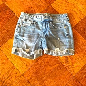 Mid thigh jean shorts